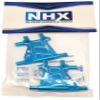 NHX Aluminum Rear Lower Arm Set Blue Tamiya TT02 view 2