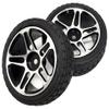 NHX 1/10 Tire w/Aluminum Rims Silver 2pcs Hex 12mm 4-TEC/RS4 view 1