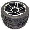 NHX 1/10 Tire w/Aluminum Rims Silver 2pcs Hex 12mm 4-TEC/RS4 view 2
