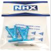NHX RC Aluminum Rear Lower Arm Set Blue: Tamiya TT02B view 2