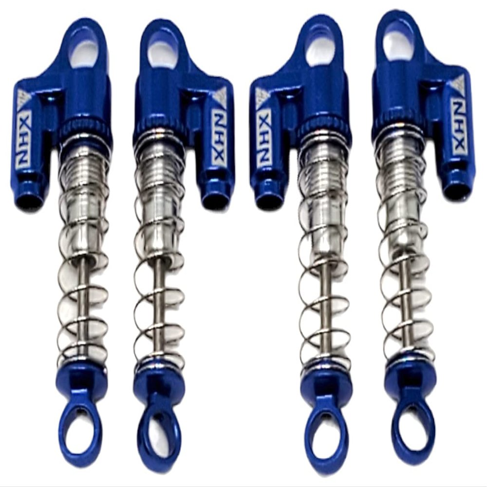 NHX RC Aluminum Mini/Micro Shock/Damper Set Blue: Axial SCX24 Front/Rear