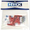 NHX RC Aluminum Rear Lower Arm Set Red: Tamiya TT02B view 2