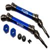 NHX RC Metal Front Axle CVD Splined Drive Shaft (2) Blue for Traxxas Slash 4x4 view 1
