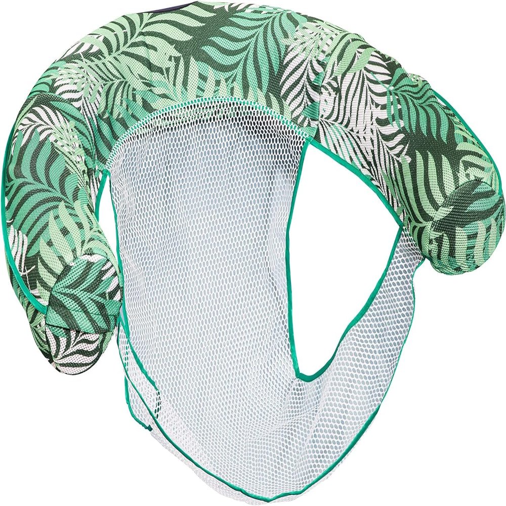 Aqua Supreme Oversized Inflatable Pool Noodle Chair Soft Mesh Sling-Floating Chair Noodle Float Teal Fern