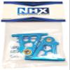 NHX RC Aluminum Front Lower Arm Set Blue : Tamiya TT02 view 2