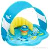 SwimSchool Baby Splash Play Mat with Adjustable Canopy  Inflatable Play Pool for Babies & Infants with Backrest  Includes Baby Water Toy Rings  Seafoam Blue Lemon view 4