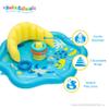 SwimSchool Baby Splash Play Mat  Inflatable Play Pool for Babies & Infants with Backrest  Includes Baby Water Toy Rings Seafoam Blue Lemon view 2