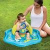 SwimSchool Baby Splash Play Mat  Inflatable Play Pool for Babies & Infants with Backrest  Includes Baby Water Toy Rings Seafoam Blue Lemon view 3