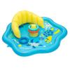 SwimSchool Baby Splash Play Mat  Inflatable Play Pool for Babies & Infants with Backrest  Includes Baby Water Toy Rings Seafoam Blue Lemon view 4