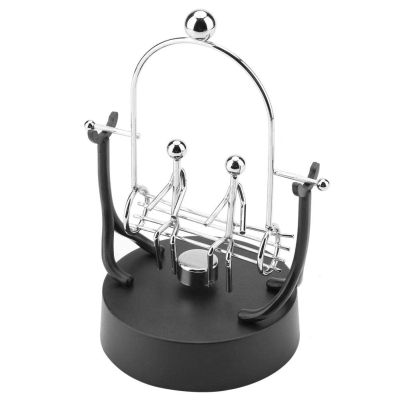 Perpetual Motion Desk Toy, Electronic Shake Wiggle Device Perpetual Motion Model Stainless [#D301]