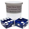 19mm Craps Dice Pair Matching Serial Numbers - Authentic Las Vegas Casino Table-Played Dice (Red Rock (Blue Polished)) view 2