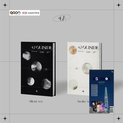 BTOB - 4U Outside [Awake + Silent Full Set ver.] 2Album+Pre Order Limited Folded Poster+BolsVos K-POP Webzine (20p), Decorative Stickers, Photocards
