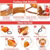 3 Pack Thanksgiving Ring Toss Games Toys for Kids Thanksgiving Inflatable Turkey Hat Toss Games Thanksgiving Family School Party Favors Supplies Indoor Outdoor Party Game(3 Turkey Hats, 12 Rings) view 4