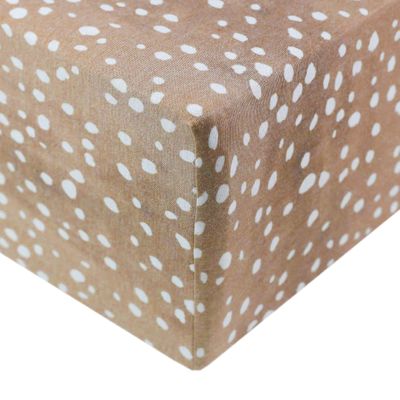 Copper Pearl Premium Knit Baby Crib Sheets for Standard Mattresses, Fitted Crib Sheets for Boys and Girls, Breathable and Soft, Fawn