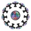 12 Pieces Mandala Bohemia Indian Style Colorful Glass Knobs for Dresser Drawers, 1.37 x 1.10 in Round Kitchen Cabinet Pulls for Home Office Nursery Kids Room view 1