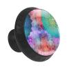 12 Pieces Mandala Bohemia Indian Style Colorful Glass Knobs for Dresser Drawers, 1.37 x 1.10 in Round Kitchen Cabinet Pulls for Home Office Nursery Kids Room view 2