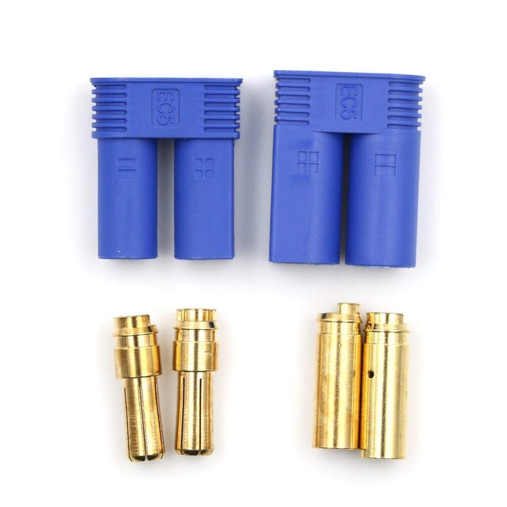 Replacement Part For 1 Set Male Female RC EC5 Banana Connector 5.0mm Gold Plug