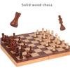 Barley Wooden Chess Set Foldable Travel Chess with Storage -Puzzle Game Board Game-Teaching Tools Beginners Kids Adults ( Color : Pine ) view 2