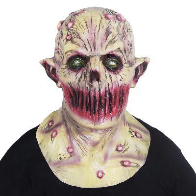 Scary Halloween Mask Latex The Evil Demon Monster Costume Party Props Horror Ghost Mask Face Headgear Vampire Cosplay (No Lip)