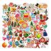 100PCS Christmas Theme Stickers, Non-Repeating Vinyl Waterproof Holiday Stickers, Holiday Gifts for Kids and Teens, Xmas Party Favorite, Stocking Stuffers for Kids Toddlers Teens Boys Girls view 1