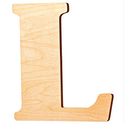 10 in. Letter L, Unfinished Vintage Monogram Wood Letter. for Your DIY Decor Such as Door Hanger, Wall Decor, Alphabet for Birthday, Wedding (L)