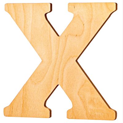 10 in. Letter X, Unfinished Vintage Monogram Wood Letter. for Your DIY Decor Such as Door Hanger, Wall Decor, Alphabet for Birthday, Wedding (X)