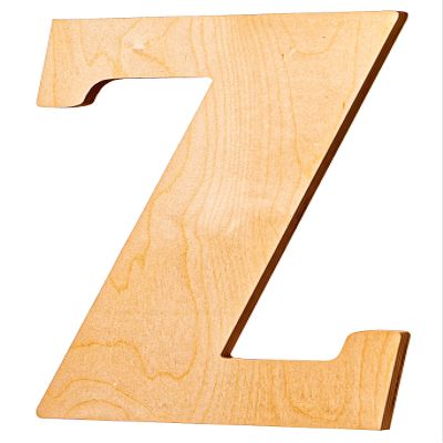 10 in. Letter Z, Unfinished Vintage Monogram Wood Letter. for Your DIY Decor Such as Door Hanger, Wall Decor, Alphabet for Birthday, Wedding (Z)