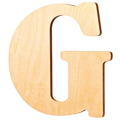 10 in. Letter G, Unfinished Vintage Monogram Wood Letter. for Your DIY Decor Such as Door Hanger, Wall Decor, Alphabet for Birthday, Wedding (G)