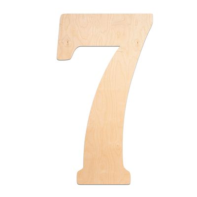 10 in. Number 7, Unfinished Vintage Monogram Wood Letter. for Your DIY Decor Such as Door Hanger, Wall Decor, Number for Birthday, Wedding (7)