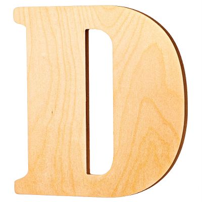 10 in. Letter D, Unfinished Vintage Monogram Wood Letter. for Your DIY Decor Such as Door Hanger, Wall Decor, Alphabet for Birthday, Wedding (D)