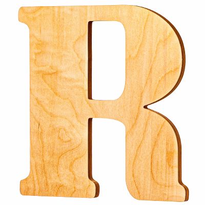 10 in. Letter R, Unfinished Vintage Monogram Wood Letter. for Your DIY Decor Such as Door Hanger, Wall Decor, Alphabet for Birthday, Wedding (R)