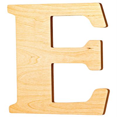 10 in. Letter E, Unfinished Vintage Monogram Wood Letter. for Your DIY Decor Such as Door Hanger, Wall Decor, Alphabet for Birthday, Wedding (E)
