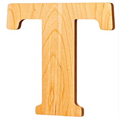 10 in. Letter T, Unfinished Vintage Monogram Wood Letter. for Your DIY Decor Such as Door Hanger, Wall Decor, Alphabet for Birthday, Wedding (T)