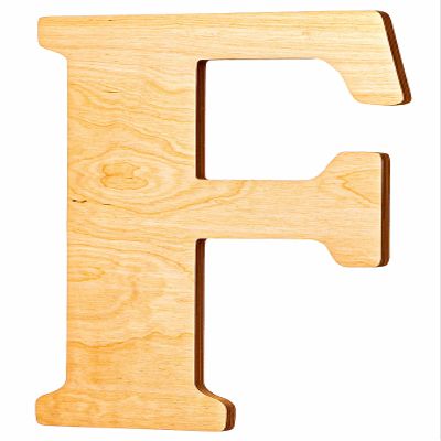 10 in. Letter F, Unfinished Vintage Monogram Wood Letter. for Your DIY Decor Such as Door Hanger, Wall Decor, Alphabet for Birthday, Wedding (F)