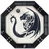 C4Labs 10" Padded Dice Rolling Tray  Printed Dragon - Round, White view 2