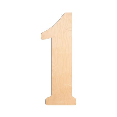10 in. Number 1, Unfinished Vintage Monogram Wood Letter. for Your DIY Decor Such as Door Hanger, Wall Decor, Number for Birthday, Wedding (1)