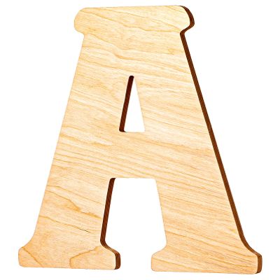 10 in. Letter A, Unfinished Vintage Monogram Wood Letter. for Your DIY Decor Such as Door Hanger, Wall Decor, Alphabet for Birthday, Wedding (A)