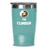 Rock Climbing Tumbler The Climber Best Gift For Rock Climber 20oz, Teal Green view 1