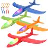 BooTaa 4 Pack LED Foam Airplane,17.5" Large Throwing Foam Plane, 2 Flight Mode Glider, Flying Toy for Kids, Gifts for 3 4 5 6 7 8 9 Years Old Boy, Outdoor Sport Toys Birthday Party Favors view 1