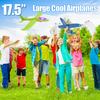 BooTaa 4 Pack LED Foam Airplane,17.5" Large Throwing Foam Plane, 2 Flight Mode Glider, Flying Toy for Kids, Gifts for 3 4 5 6 7 8 9 Years Old Boy, Outdoor Sport Toys Birthday Party Favors view 2