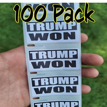 100PCS Trump Won Stickers Decals Labels Bulk Donald 2020 2024 Election