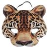 Zerodeko Half Face Masquerade Masks Animal Leopard Half Mardi Gras Kabuki Cat for Halloween Masquerade Cosplay Props view 1