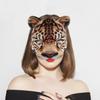 Zerodeko Half Face Masquerade Masks Animal Leopard Half Mardi Gras Kabuki Cat for Halloween Masquerade Cosplay Props view 3