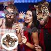 Zerodeko Half Face Masquerade Masks Animal Leopard Half Mardi Gras Kabuki Cat for Halloween Masquerade Cosplay Props view 4