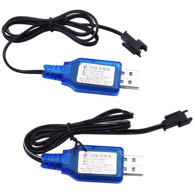 Blomiky 3.7V 800mA Fast USB Charge Cable with SM-2P Connector Plug fit for Amphibous RC Stunt Cars RC Boat Vehicles 3.7V Lithium Lipo Battery / 3.7V Fast USB 2