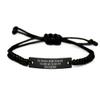 The Voices in My Head are Telling Me to Go. Toy Collecting Black Rope Bracelet, Inspire Toy Collecting Gifts, Engraved Bracelet for Friends view 1