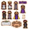 Esther Felt Figures for Bible Flannel Board Stories 12 Precut Figures Story Guide Activity Pages view 1