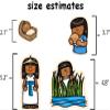 Baby Moses Felt Figures for Bible Flannel Board Stories 11 Precut Figures Story Guide Activity Pages Made in USA view 2