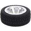 FOTABPYTI RC Car Tire, 4PCS RC Car Wheel Tyre, for RC Model DIY WLtoys 1/28 K989-53 RC Aluminum Tires RC Car Off-Road Rally Romote Control Car(Silver) view 3