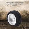 FOTABPYTI RC Car Tire, 4PCS RC Car Wheel Tyre, for RC Model DIY WLtoys 1/28 K989-53 RC Aluminum Tires RC Car Off-Road Rally Romote Control Car(Silver) view 4
